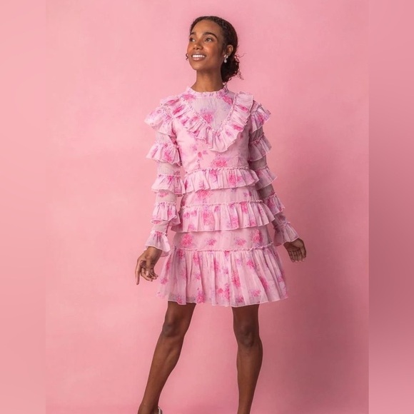 Ivy City Co Dresses & Skirts - Ivy City Co. Pink Tiered Garden State Dress 10